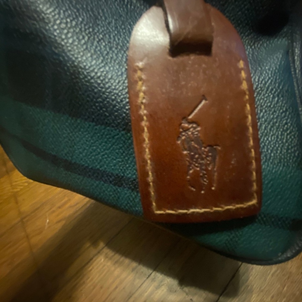 Polo by Ralph Lauren Black and Brown Tartan Plaid Bag